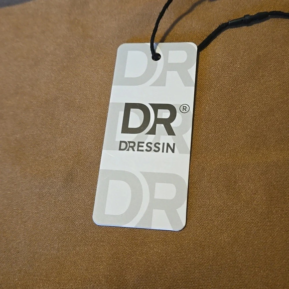 Dressin Mini Skirt Ruche'd one side w/ Draped Asymmetrical Style. Women size L - Picture 10 of 13